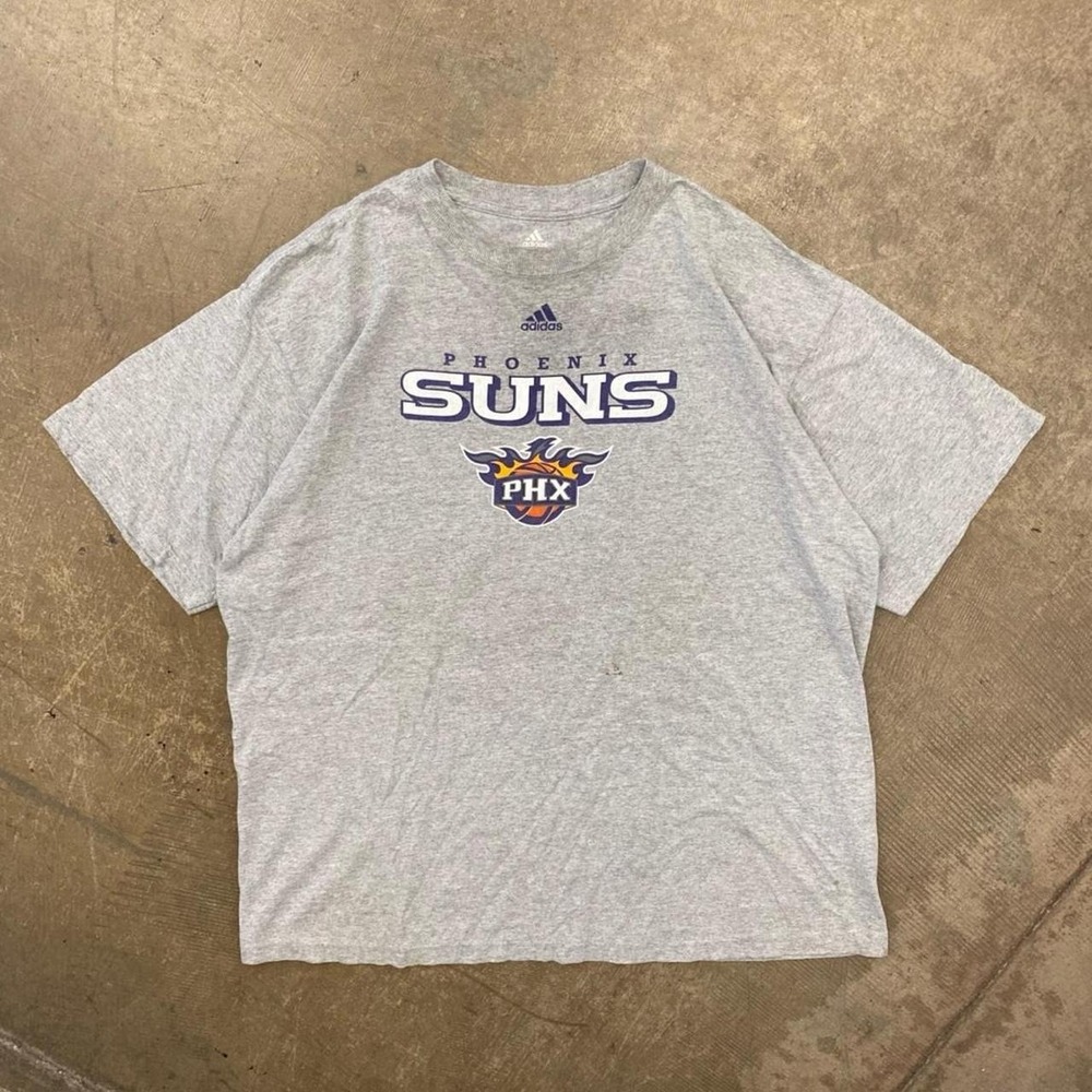 Vintage Phoenix Suns NBA Adidas Basketball 2000s T-Shirt Steve Nash Size XL